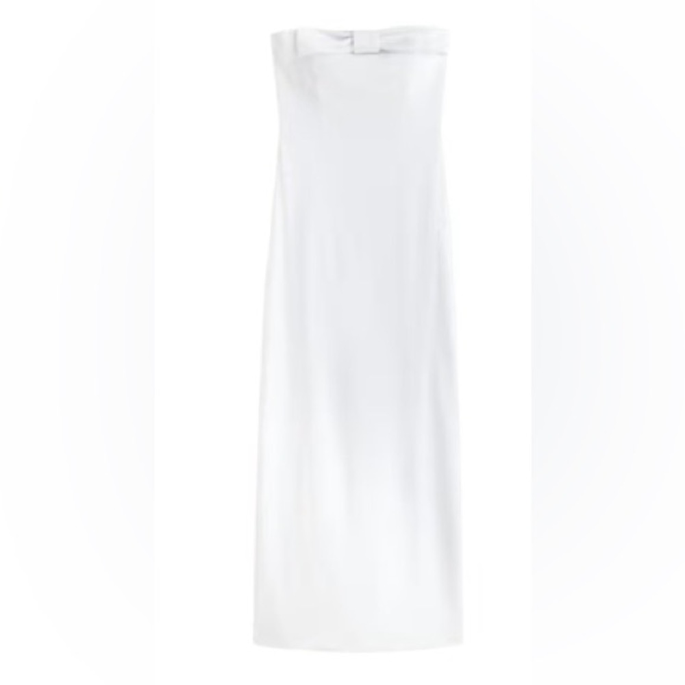 NWT! Abercrombie & Fitch Column Bow-Front Maxi Dress